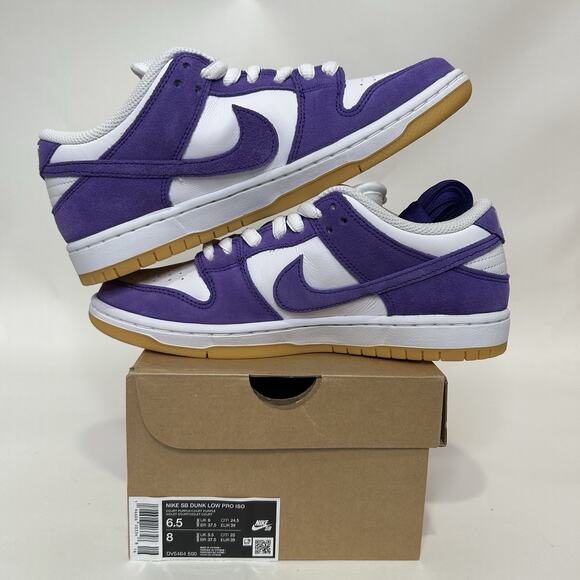 Nike SB Dunk Low Pro ISO Orange Label “Court Purple Gum” - Picture 3 of 6